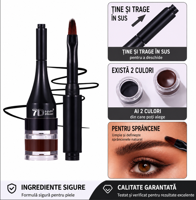 Creion Magic 3 în 1 pentru Sprâncene, Barbă și Linia Părului